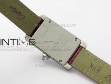 Tank WJTA0029 29mm 8848F Crystal Bezel SS Silver Dial on Pink Croco Strap Ronda Quartz