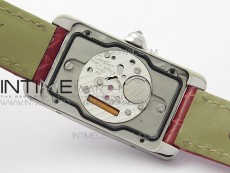 Tank WJTA0029 29mm 8848F Crystal Bezel SS Silver Dial on Pink Croco Strap Ronda Quartz