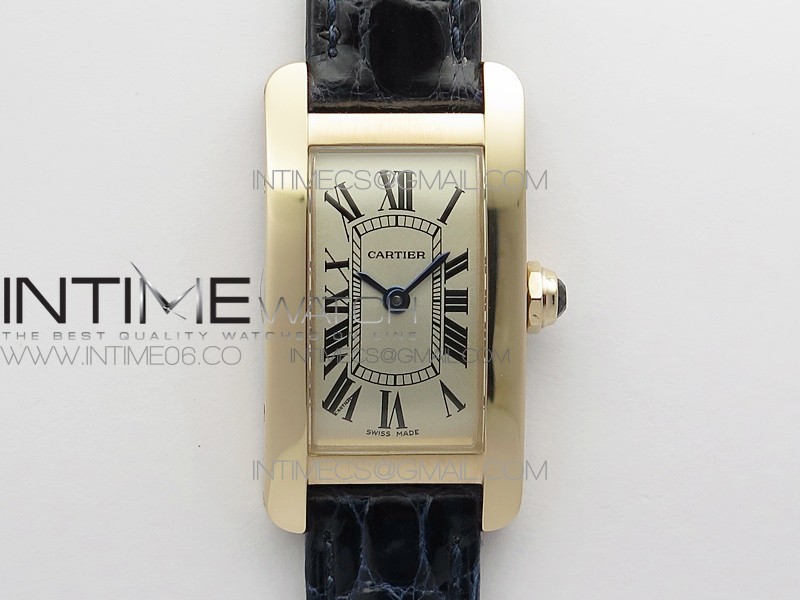Tank WJTA0029 29mm 8848F RG Gold Dial on Black Croco Strap Ronda Quartz Tank WJTA0029 29mm 8848F RG Gold Dial on Black Croco Strap Ronda Quartz