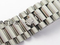 Day Date 40mm SS BP 1:1 Best Edition Gray Stick Dial on SS Bracelet A2836