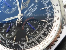 Navitimer 1 41mm SS B50 Black Dial on Black Leather Strap A7750