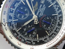 Navitimer 1 41mm SS B50 Black Dial on Black Leather Strap A7750