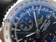 Navitimer 1 41mm SS B50 Black Dial on Black Leather Strap A7750