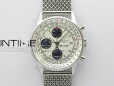 Navitimer 1 41mm SS B50 White Dial Black Subdial on SS Bracelet A7750