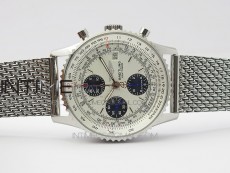 Navitimer 1 41mm SS B50 White Dial Black Subdial on SS Bracelet A7750