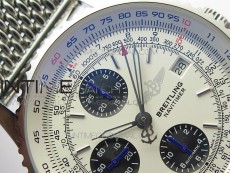 Navitimer 1 41mm SS B50 White Dial Black Subdial on SS Bracelet A7750