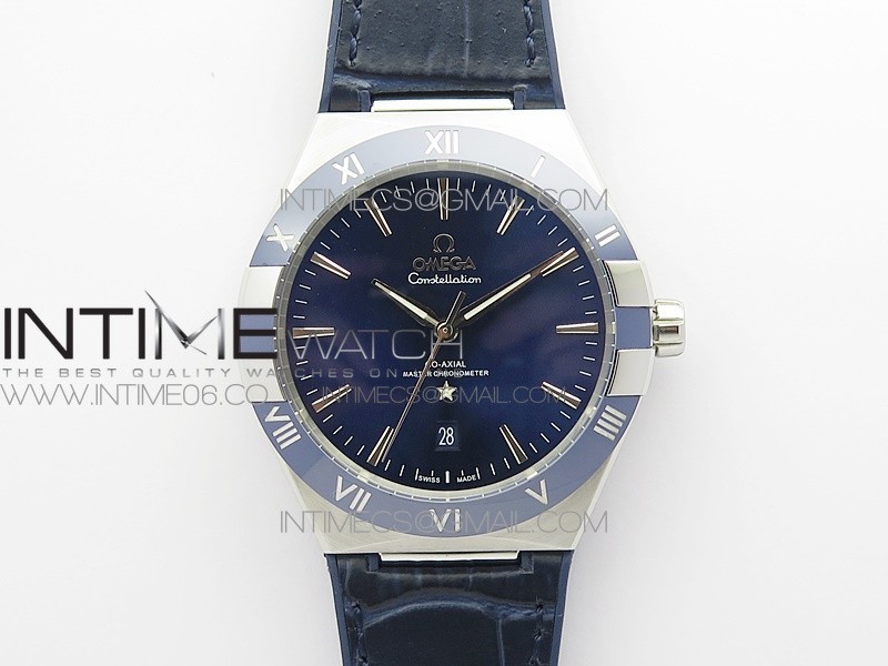 Constellation 131.33.41.21.03.001 SS TW Best Edition Blue Dial On Blaue Gummy Strap A8900