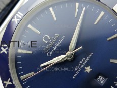 Constellation 131.33.41.21.03.001 SS TW Best Edition Blue Dial On Blaue Gummy Strap A8500