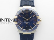 Constellation 131.33.41.21.03.001 SS/RG TW Best Edition Blue Dial On Blue Gummy Strap A8500