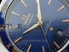 Constellation 131.33.41.21.03.001 SS/RG TW Best Edition Blue Dial On Blue Gummy Strap A8500