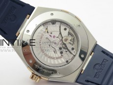 Constellation 131.33.41.21.03.001 SS/RG TW Best Edition Blue Dial On Blue Gummy Strap A8500