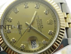 DateJust 41 126333 Wrapped SS/YG ARF 1:1 Best Edition YG Dial Crystal Markers on Wrapped SS/YG Jubilee Bracelet A3235