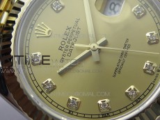 DateJust 41 126333 Wrapped SS/YG ARF 1:1 Best Edition YG Dial Crystal Markers on Wrapped SS/YG Jubilee Bracelet A3235