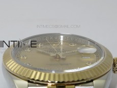 DateJust 41 126333 Wrapped SS/YG ARF 1:1 Best Edition YG Dial Crystal Markers on Wrapped SS/YG Jubilee Bracelet A3235