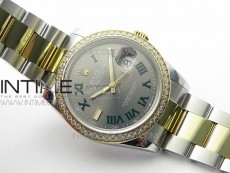 DateJust 36 SS/YG 126283 JDF 1:1 Best Edition Gray Dial on Oyster Bracelet