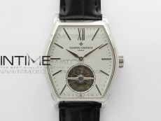 Malte Tourbillon SS VCR Best Edition White Dial on Black Croco Leather Strap