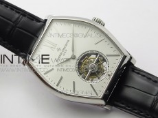 Malte Tourbillon SS VCR Best Edition White Dial on Black Croco Leather Strap