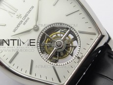 Malte Tourbillon SS VCR Best Edition White Dial on Black Croco Leather Strap