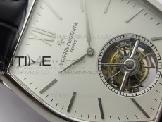 Malte Tourbillon SS VCR Best Edition White Dial on Black Croco Leather Strap
