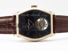 Malte Tourbillon RG VCR Best Edition Black Dial on Black Croco Leather Strap