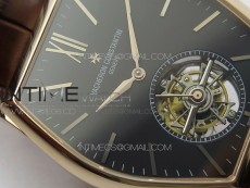 Malte Tourbillon RG VCR Best Edition Black Dial on Black Croco Leather Strap