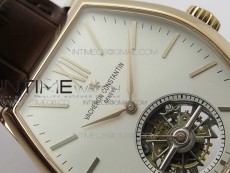 Malte Tourbillon RG VCR Best Edition White Dial on Black Croco Leather Strap