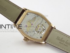Malte Tourbillon RG VCR Best Edition White Dial on Black Croco Leather Strap