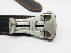 Rubber Strap For 45mm Ceramic Planet Ocean Black/Orange Stitching