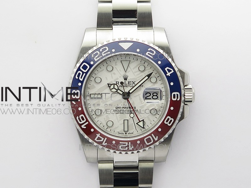 GMT-Master II 116719 BLRO Blue/Red Ceramic 904L BP 1:1 Best Edition White Dial On VR3285 (Correct Hand Stack)