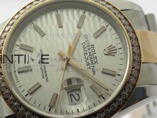 DateJust 36 SS/RG 126281 BP 1:1 Best Edition Silver Dial on Oyster Bracelet