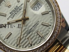 DateJust 36 SS/RG 126281 BP 1:1 Best Edition Silver Dial on Oyster Bracelet