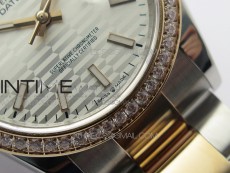 DateJust 36 SS/RG 126281 BP 1:1 Best Edition Silver Dial on Oyster Bracelet