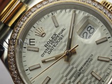 DateJust 36 SS/RG 126281 BP 1:1 Best Edition Silver Dial on Oyster Bracelet