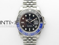 GMT-Master II 126710 Black/Blue Ceramic Bezel 904L SS GMF 1:1 Best Edition Black Dial on 904L Jubilee Bracelet A3285