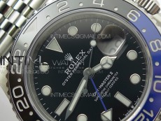 GMT-Master II 126710 Black/Blue Ceramic Bezel 904L SS GMF 1:1 Best Edition Black Dial on 904L Jubilee Bracelet A3285