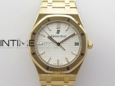 Royal Oak 41mm 15500 RG ZF 1:1 Best Edition White Textured Dial on RG Bracelet A4302 V2