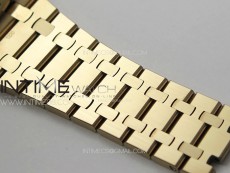 Royal Oak 41mm 15500 RG ZF 1:1 Best Edition White Textured Dial on RG Bracelet A4302 V2