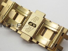Royal Oak 41mm 15500 RG ZF 1:1 Best Edition White Textured Dial on RG Bracelet A4302 V2