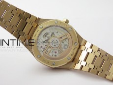 Royal Oak 41mm 15500 RG ZF 1:1 Best Edition White Textured Dial on RG Bracelet A4302 V2