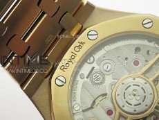 Royal Oak 41mm 15500 RG ZF 1:1 Best Edition White Textured Dial on RG Bracelet A4302 V2