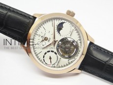 Master Tourbillion RG White Dial on Brown Leather Strap