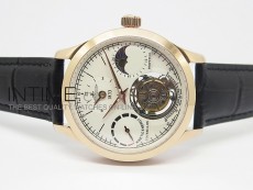 Master Tourbillion RG White Dial on Brown Leather Strap