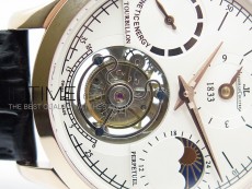 Master Tourbillion RG White Dial on Brown Leather Strap