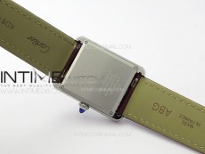 Tank Louis Ladies 25mm SS 8848F 1:1 Best Edition White Dial on Dark Red Leather Strap Ronda Quartz