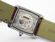 Tank Louis Ladies 25mm SS 8848F 1:1 Best Edition White Dial on Dark Red Leather Strap Ronda Quartz