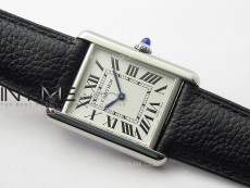 Tank Louis Ladies 25mm SS 8848F 1:1 Best Edition White Dial on Black Leather Strap Ronda Quartz