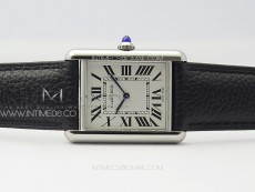 Tank Louis Ladies 25mm SS 8848F 1:1 Best Edition White Dial on Black Leather Strap Ronda Quartz