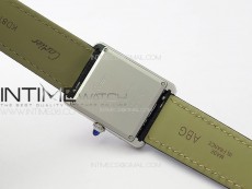 Tank Louis Ladies 25mm SS 8848F 1:1 Best Edition White Dial on Black Leather Strap Ronda Quartz