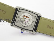 Tank Louis Ladies 25mm SS 8848F 1:1 Best Edition White Dial on Black Leather Strap Ronda Quartz