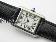 Tank Louis Ladies 22mm SS 8848F 1:1 Best Edition White Dial on Black Leather Strap Ronda Quartz
